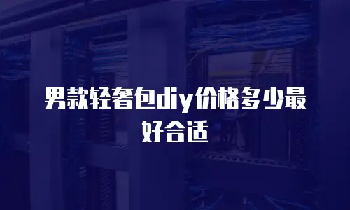 男款轻奢包diy价格多少最好合适