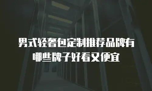 男式轻奢包定制推荐品牌有哪些牌子好看又便宜