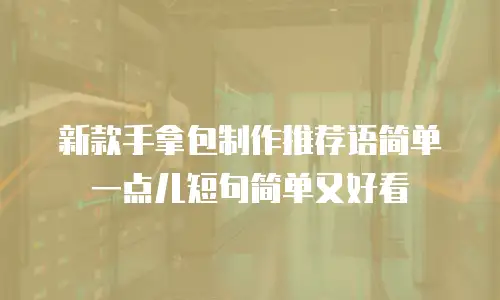 新款手拿包制作推荐语简单一点儿短句简单又好看