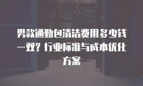 男款通勤包清洁费用多少钱一双？行业标准与成本优化方案