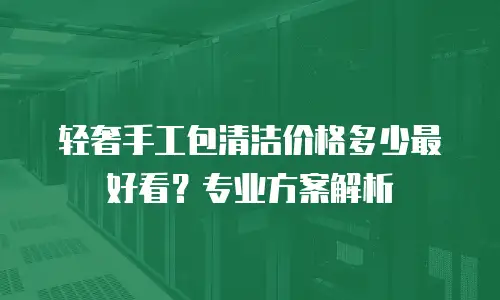 轻奢手工包清洁价格多少最好看？专业方案解析