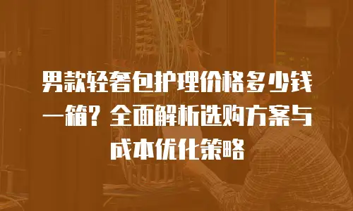 男款轻奢包护理价格多少钱一箱？全面解析选购方案与成本优化策略