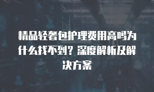 精品轻奢包护理费用高吗为什么找不到？深度解析及解决方案
