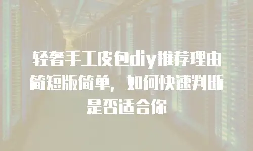 轻奢手工皮包diy推荐理由简短版简单，如何快速判断是否适合你