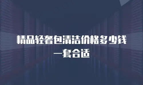 精品轻奢包清洁价格多少钱一套合适