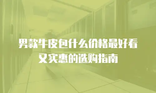 男款牛皮包什么价格最好看又实惠的选购指南