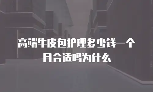 高端牛皮包护理多少钱一个月合适吗为什么