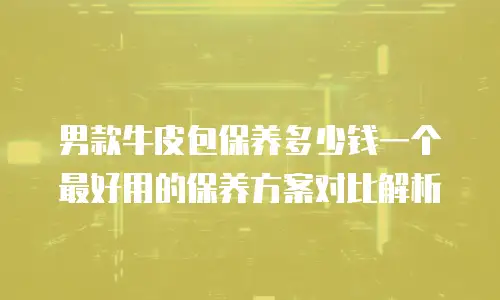男款牛皮包保养多少钱一个 最好用的保养方案对比解析