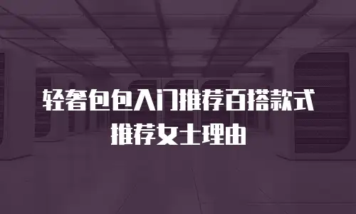 轻奢包包入门推荐百搭款式推荐女士理由