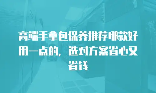 高端手拿包保养推荐哪款好用一点的，选对方案省心又省钱
