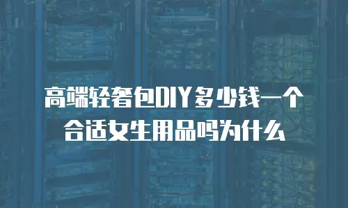 高端轻奢包DIY多少钱一个合适女生用品吗为什么