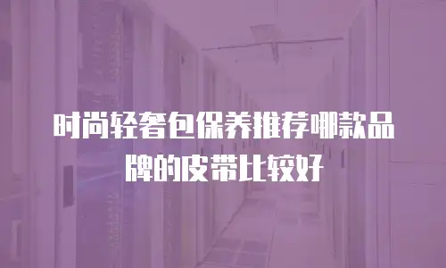 时尚轻奢包保养推荐哪款品牌的皮带比较好