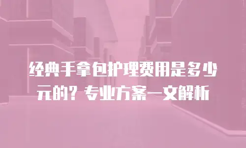 经典手拿包护理费用是多少元的？专业方案一文解析