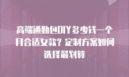 高端通勤包DIY多少钱一个月合适女款？定制方案如何选择最划算