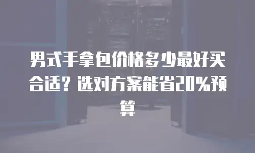 男式手拿包价格多少最好买合适？选对方案能省20%预算