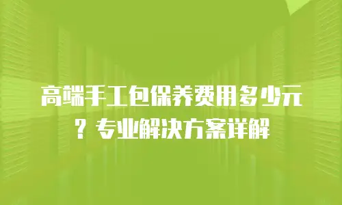 高端手工包保养费用多少元？专业解决方案详解
