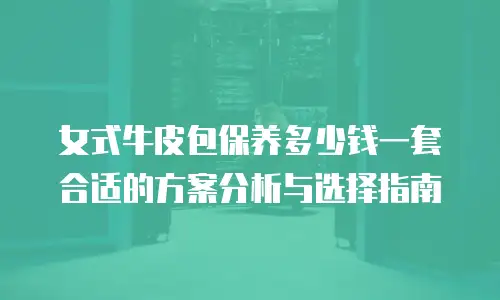 女式牛皮包保养多少钱一套合适的方案分析与选择指南