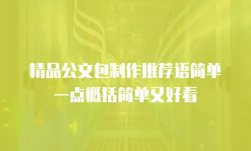 精品公文包制作推荐语简单一点概括简单又好看
