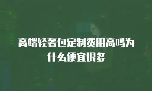 高端轻奢包定制费用高吗为什么便宜很多