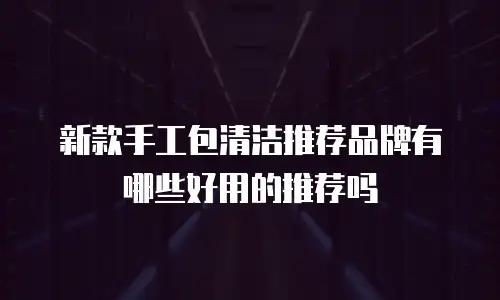 新款手工包清洁推荐品牌有哪些好用的推荐吗