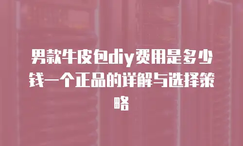 男款牛皮包diy费用是多少钱一个正品的详解与选择策略