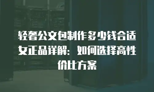 轻奢公文包制作多少钱合适女正品详解：如何选择高性价比方案