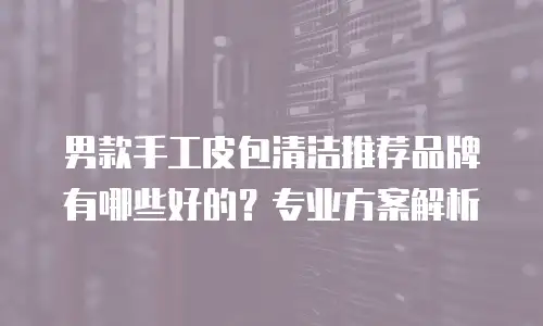 男款手工皮包清洁推荐品牌有哪些好的？专业方案解析