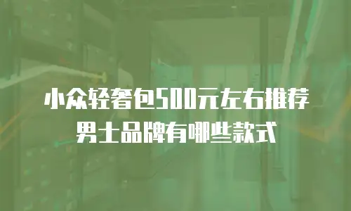 小众轻奢包500元左右推荐男士品牌有哪些款式