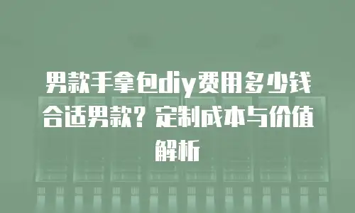 男款手拿包diy费用多少钱合适男款？定制成本与价值解析