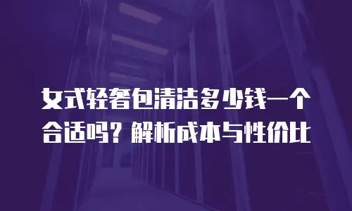 女式轻奢包清洁多少钱一个合适吗？解析成本与性价比