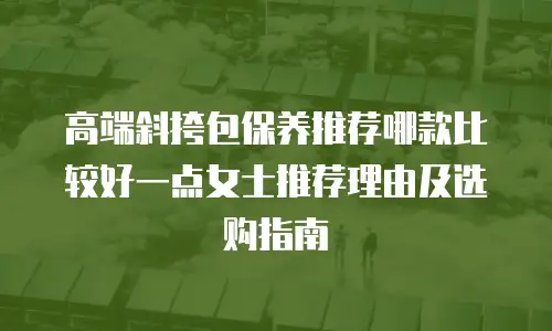 高端斜挎包保养推荐哪款比较好一点女士推荐理由及选购指南