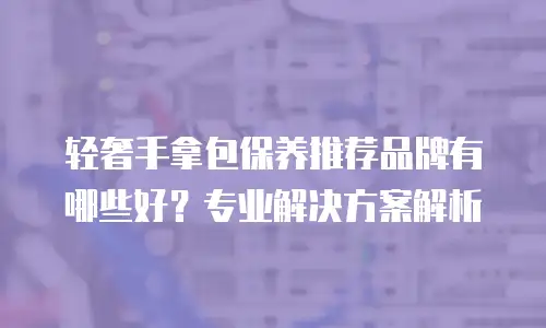 轻奢手拿包保养推荐品牌有哪些好？专业解决方案解析