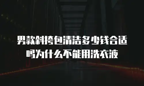 男款斜挎包清洁多少钱合适吗为什么不能用洗衣液
