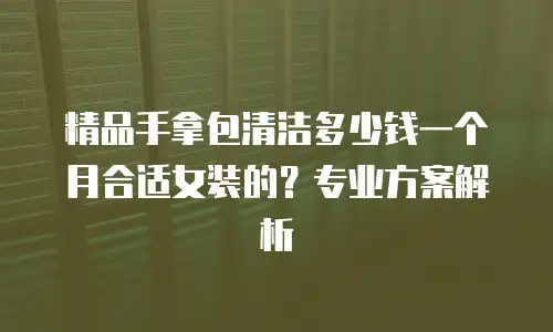 精品手拿包清洁多少钱一个月合适女装的？专业方案解析