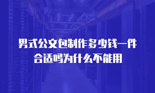 男式公文包制作多少钱一件合适吗为什么不能用