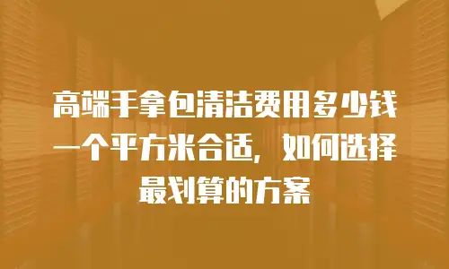 高端手拿包清洁费用多少钱一个平方米合适，如何选择最划算的方案