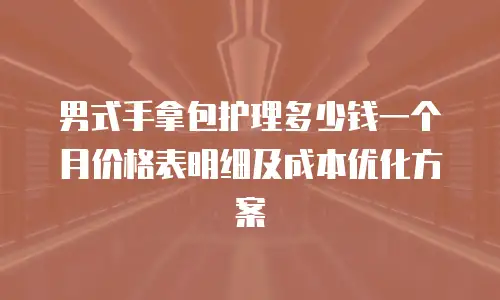 男式手拿包护理多少钱一个月价格表明细及成本优化方案