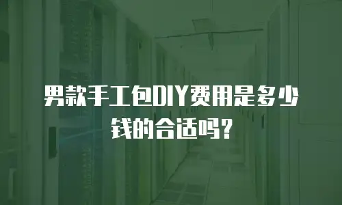 男款手工包DIY费用是多少钱的合适吗？