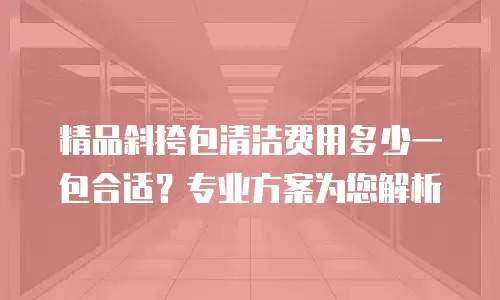 精品斜挎包清洁费用多少一包合适？专业方案为您解析