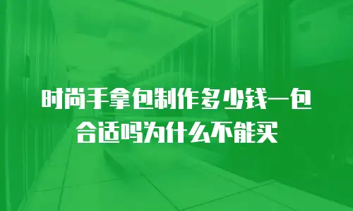 时尚手拿包制作多少钱一包合适吗为什么不能买