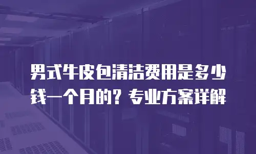 男式牛皮包清洁费用是多少钱一个月的？专业方案详解