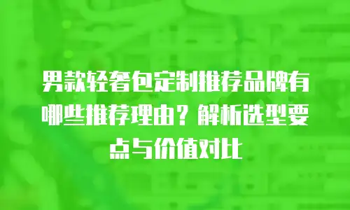 男款轻奢包定制推荐品牌有哪些推荐理由？解析选型要点与价值对比