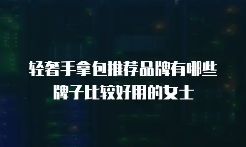 轻奢手拿包推荐品牌有哪些牌子比较好用的女士