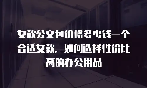 女款公文包价格多少钱一个合适女款，如何选择性价比高的办公用品