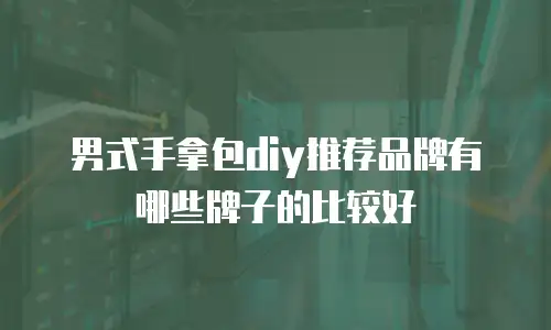 男式手拿包diy推荐品牌有哪些牌子的比较好