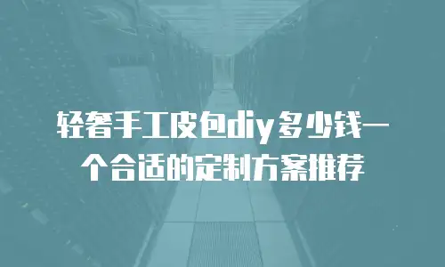 轻奢手工皮包diy多少钱一个合适的定制方案推荐