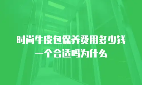 时尚牛皮包保养费用多少钱一个合适吗为什么