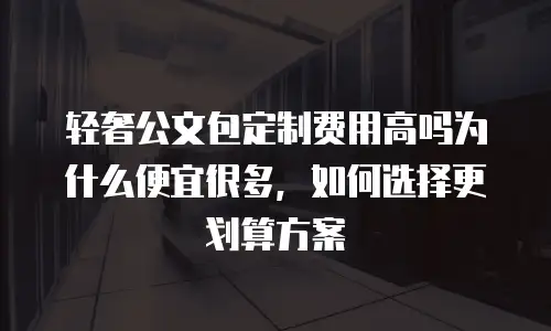 轻奢公文包定制费用高吗为什么便宜很多，如何选择更划算方案