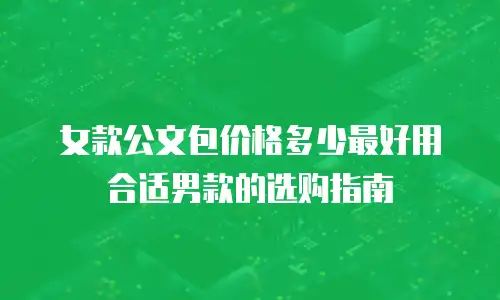 女款公文包价格多少最好用合适男款的选购指南