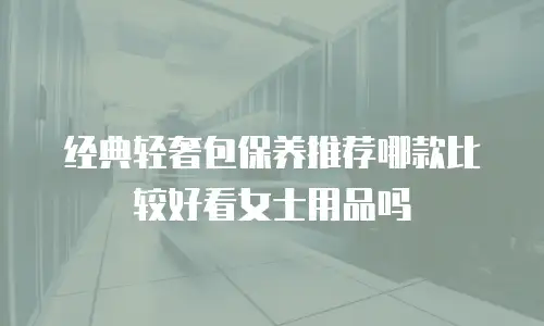 经典轻奢包保养推荐哪款比较好看女士用品吗